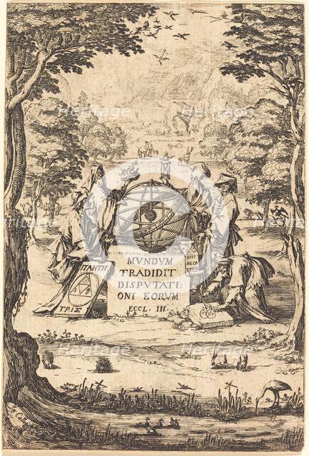 Frontispiece for the Sacred Cosmologia (Title with Astrologers). Creator: Jacques Callot.