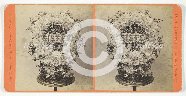 Flower Piece at Kate Bemis' Funeral, April 13, 1886. Creator: D. A. Clifford.