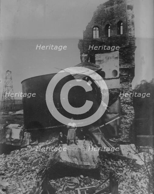 Lodz -- Water Tower wrecked by shells, between c1914 and c1915. Creator: Bain News Service.
