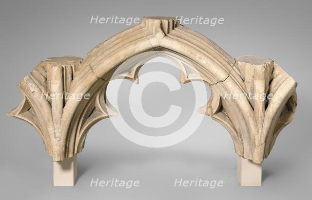 Tracery Arcade from the Great South Window of Canterbury Cathedral, British, ca. 1426-1435. Creator: Unknown.