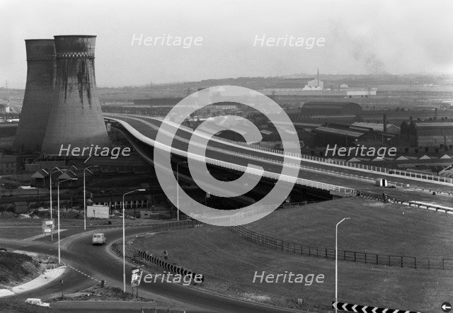 Tinsley Viaduct on the M1 after completion, Sheffield, South Yorkshire, 1968.  Artist: Michael Walters
