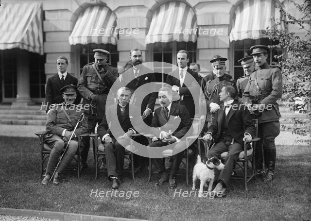 Belgian Mission To U.S. At Home of Lars I.E. Larz Anderson, Washington DC, 1917.  Creator: Harris & Ewing.