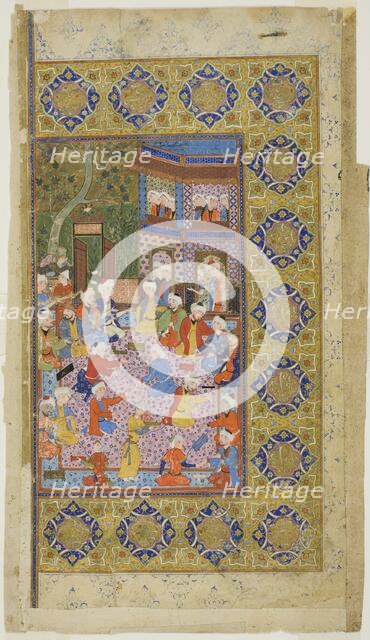 Courtyard of a Palace, Safavid dynasty (1501-1722), 16th century. Creator: Unknown.