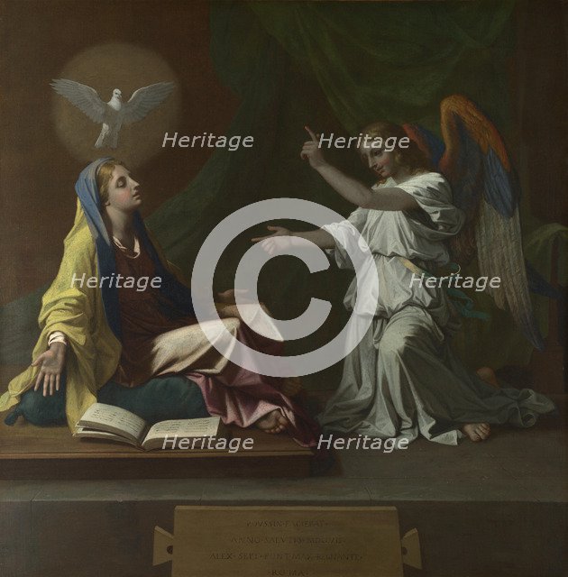 The Annunciation, 1657. Artist: Poussin, Nicolas (1594-1665)