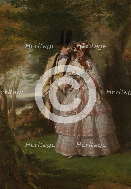 The Two Central Figures in "Derby Day", 1860. Creator: William Powell Frith.