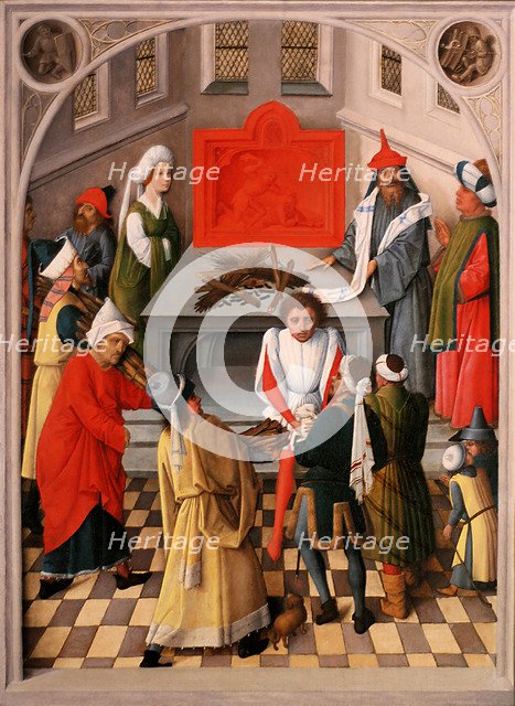 The offering of the jews, ca 1465. Artist: Master of the Gathering of Manna (active 1460-1470)