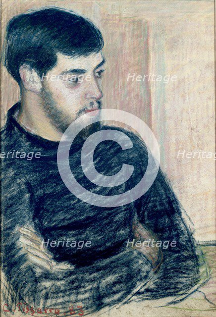 Portrait of Lucien Pissarro (1863-1944), 1883. Artist: Camille Pissarro.