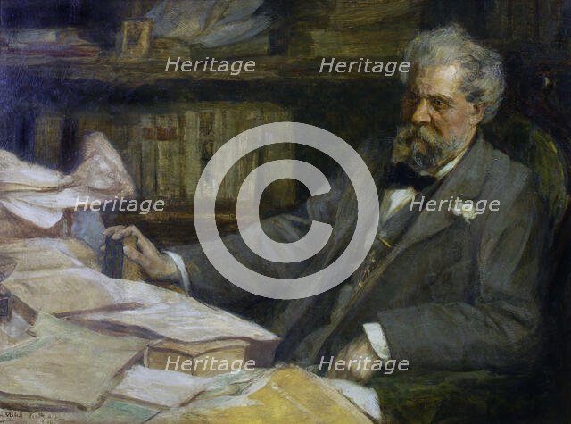 Portrait of the poet Giosuè Carducci (1835-1907), 1906. Creator: Milesi, Alessandro (1856-1945).