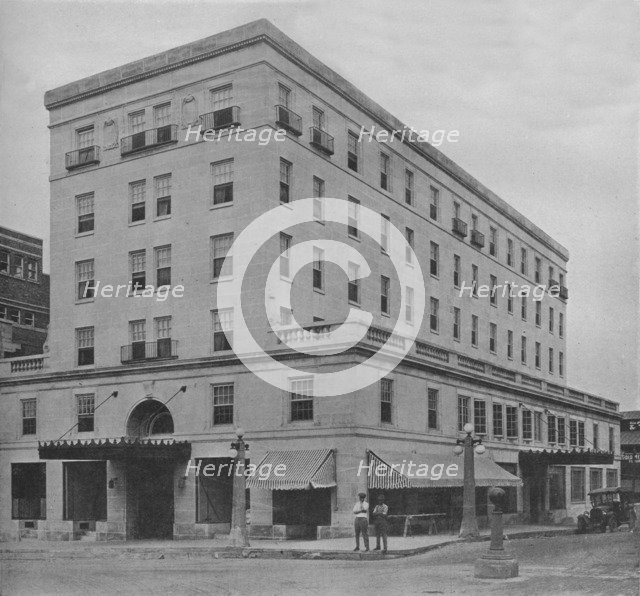 General exterior view, Greystone Hotel, Bedford, Indiana, 1923. Artist: Unknown.