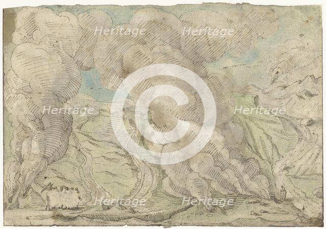 View of the Solfatara at Pozzuoli, outside Naples, c.1611. Creator: Gerard ter Borch I.