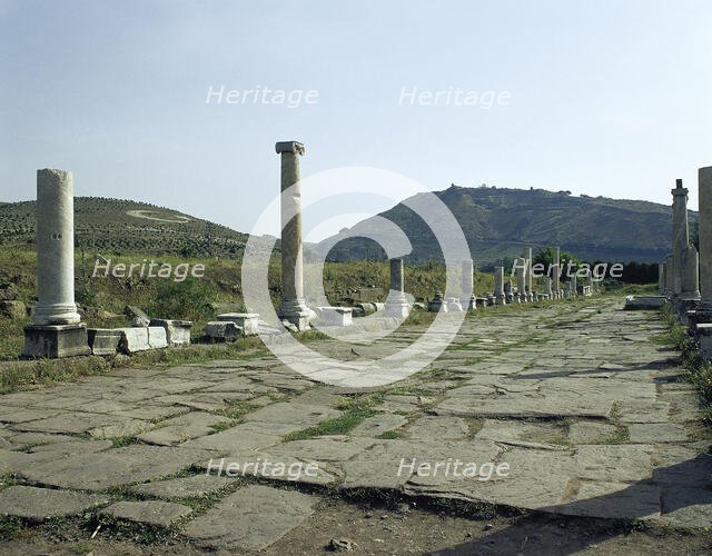 The Via Sacra (Sacred Way) from Pergamon to Asclepeium, Turkey, 1999. Creator: Unknown.