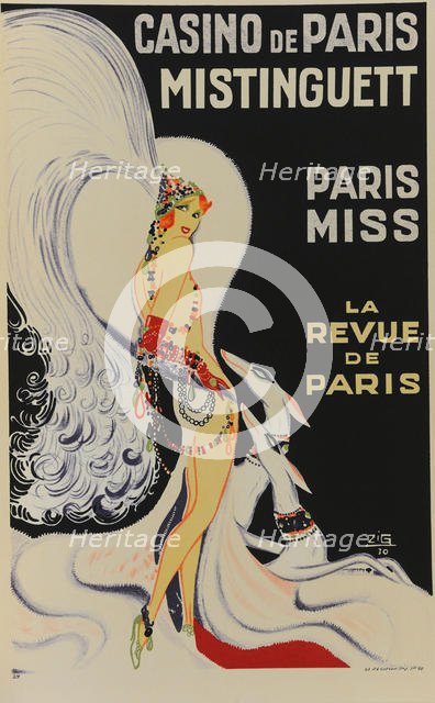 Casino de Paris. Mistinguett. Paris Miss, 1930. Creator: Zig (Louis Gaudin) (1882-1936).