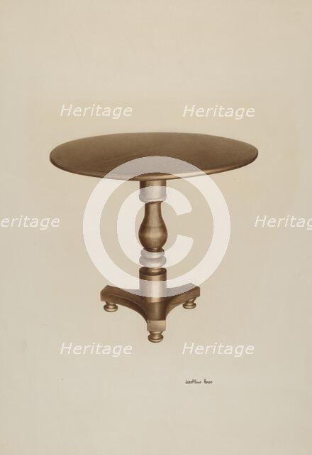 Round Top Table, c. 1941. Creator: Josephine Prado.
