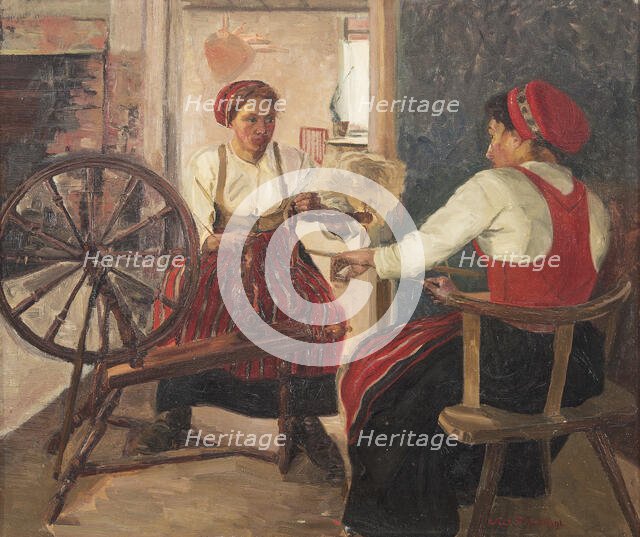 The Spinners, c1900s. Creator: Lilly Segerdahl.