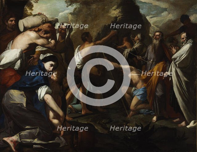 Moses Striking Water from the Rock, 1640-1645. Creator: Bellis, Antonio de (c. 1616-c. 1660).