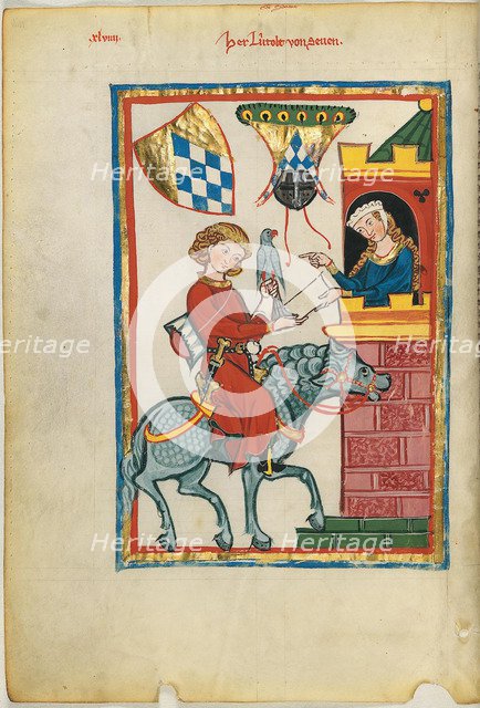 Leuthold of Seven (From the Codex Manesse), Between 1305 and 1340.