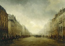 Review passing by the Prince-President on the Grand Boulevards, 1852. Creator: Gustave-Edward Barry.