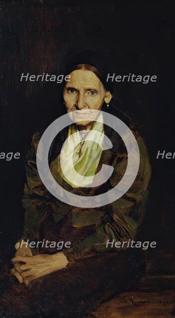 The artist's mother, 1878. Creator: Franz Rumpler.