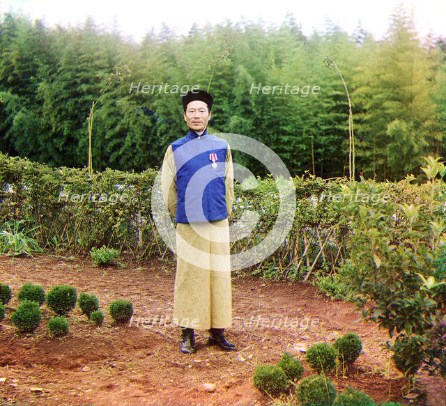 Tea factory in Chakva; Chinese foreman Lau-Dzhen-Dzhau, between 1905 and 1915. Creator: Sergey Mikhaylovich Prokudin-Gorsky.
