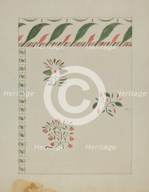 Stencilled Wall, c. 1936. Creator: Ray Holden.