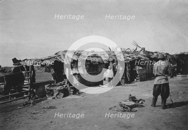 Workers' booths on Lake Shira., 1900-1909. Creator: LI Vonago.