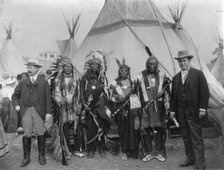 William Jennings Bryan with Sioux chiefs at Pan-American Exposition, Buffalo, 1901, c1864 - c1947. Creator: Frances Benjamin Johnston.