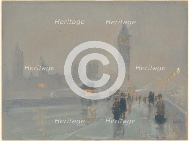 Big Ben, 1897 and 1907. Creator: Frederick Childe Hassam.