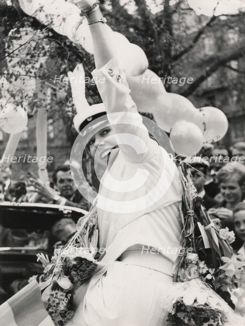 Princess Christina of Sweden celebrates passing her A-levels, 1963. Artist: Unknown