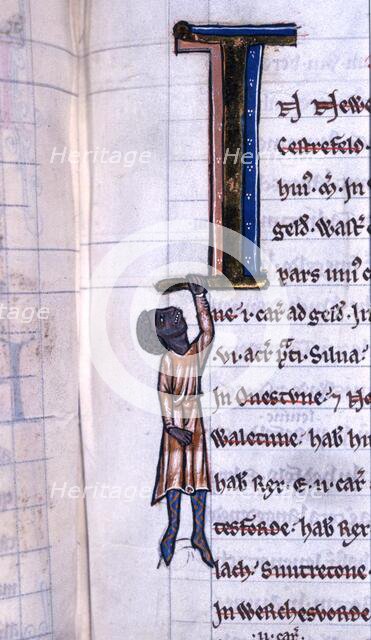 Detail of a page from a 13th century Abbreviatio (abridgement) of Domesday Book, c1240.  Creator: Unknown.