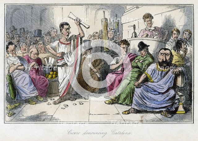 'Cicero denouncing Cataline', 1850s.Artist: John Leech
