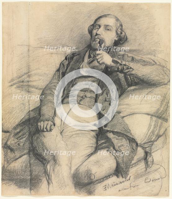 Man Smoking, 1800s. Creator: Ernest Meissonier (French, 1815-1891).