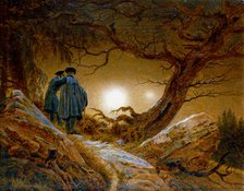 'Two Men Contemplating the Moon', c1825-1830. Artist: Caspar David Friedrich