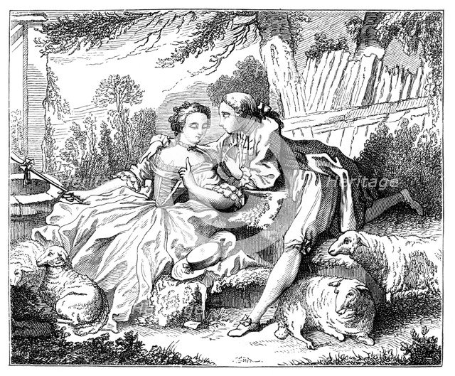 A Shepherdess, (1885). Artist: Unknown