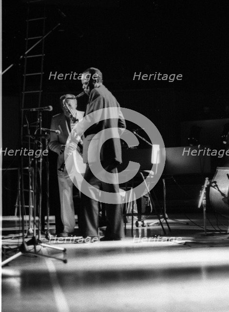 Buddy Tate and Woody Herman, Capital Jazz, Royal Festival Hall, London, July 1985.   Artist: Brian O'Connor.