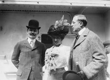 Mr. and Mrs. C.F. Bishop with Clifford Harmon, 1910. Creator: Bain News Service.