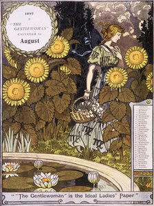 "The Gentlewoman" Calendar for August 1897. Creator: Unknown.