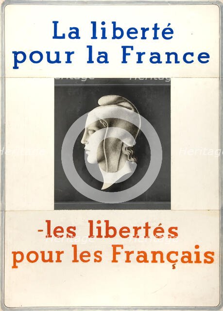 'Freedom for France - freedom for the French', World War II poster, 1940. Creator: Unknown.