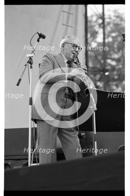 Benny Goodman, Knebworth, 1982.   Artist: Brian O'Connor.