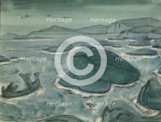 Giantess Kriemhild, 1915. Artist: Roerich, Nicholas (1874-1947)