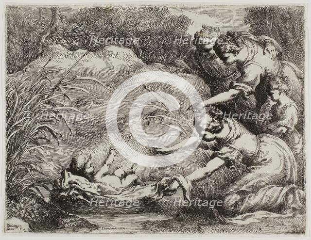 The Finding of Moses, c. 1655. Creator: Bartolomeo Biscaino.