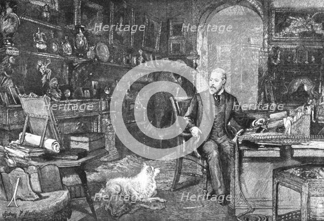 ''H.R.H. The Prince of Wales in his Study at Marlborough House', 1891. Creator: Unknown.