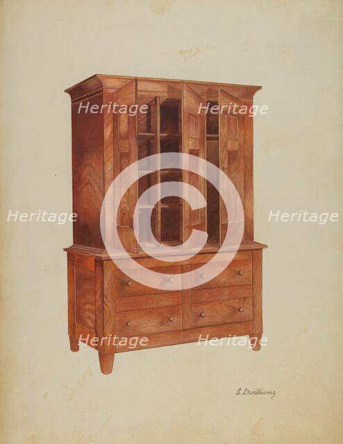 Shaker Cabinet, c. 1941. Creator: Edward D. Williams.