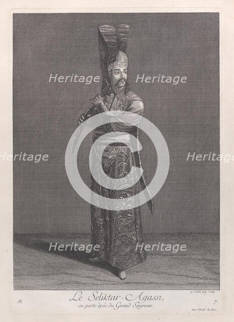 Le Seliktar-Agassi, ou porte èpée du Grand Seigneur, 1714-15. Creator: Unknown.