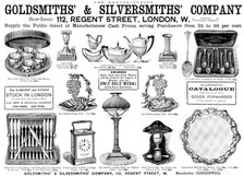 Advertisement for Goldsmiths’ & Silversmiths’ Company, 1890. Creator: Unknown.