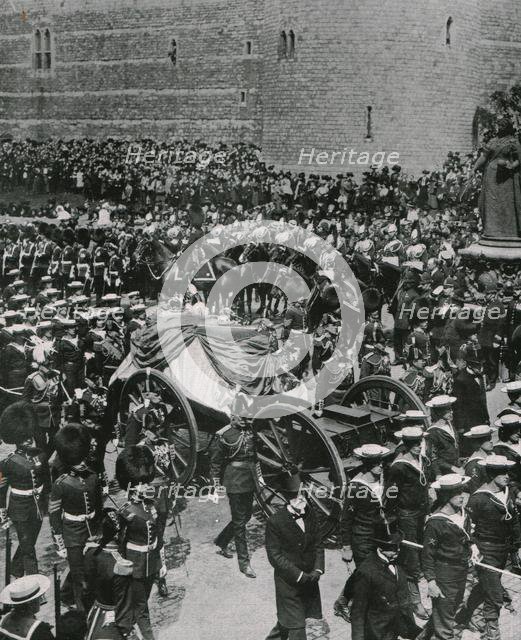 Funeral procession of King Edward VII, Windsor, 20 May 1910.  Creator: Unknown.