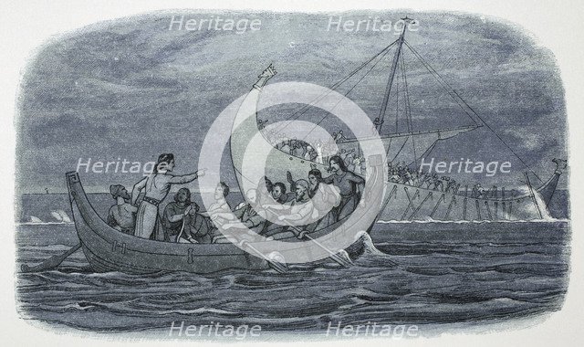 Wreck of the White Ship, France, 1120 (1864). Artist: James William Edmund Doyle