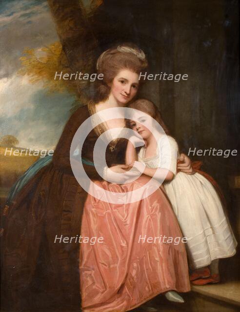 Portrait Of Mrs Bracebridge And Her Daughter Mary, 1784.  Creator: George Romney.