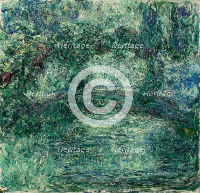 Japanese Bridge over the Water-Lily Pond in Giverny, 1920-1924. Creator: Monet, Claude (1840-1926).