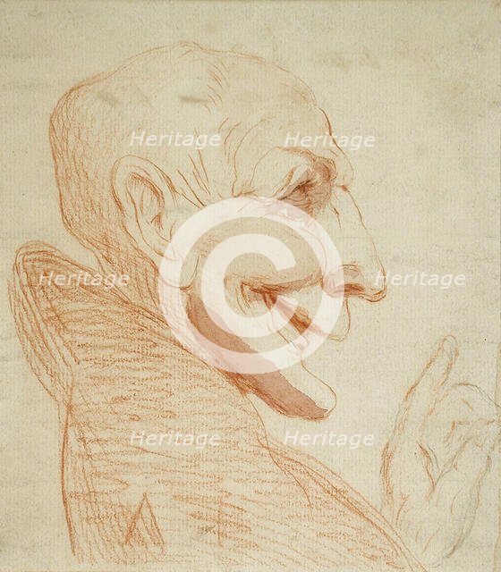 A Bald-headed Ecclesiastic, between 1625 and 1713. Creator: Unknown.