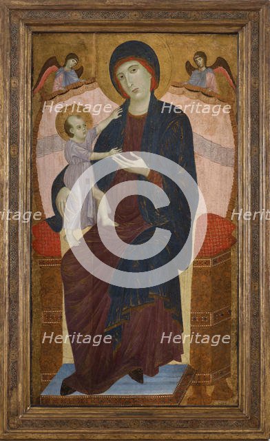 Madonna and Child enthroned with angels, c. 1280. Creator: Duccio di Buoninsegna (1260-1318).